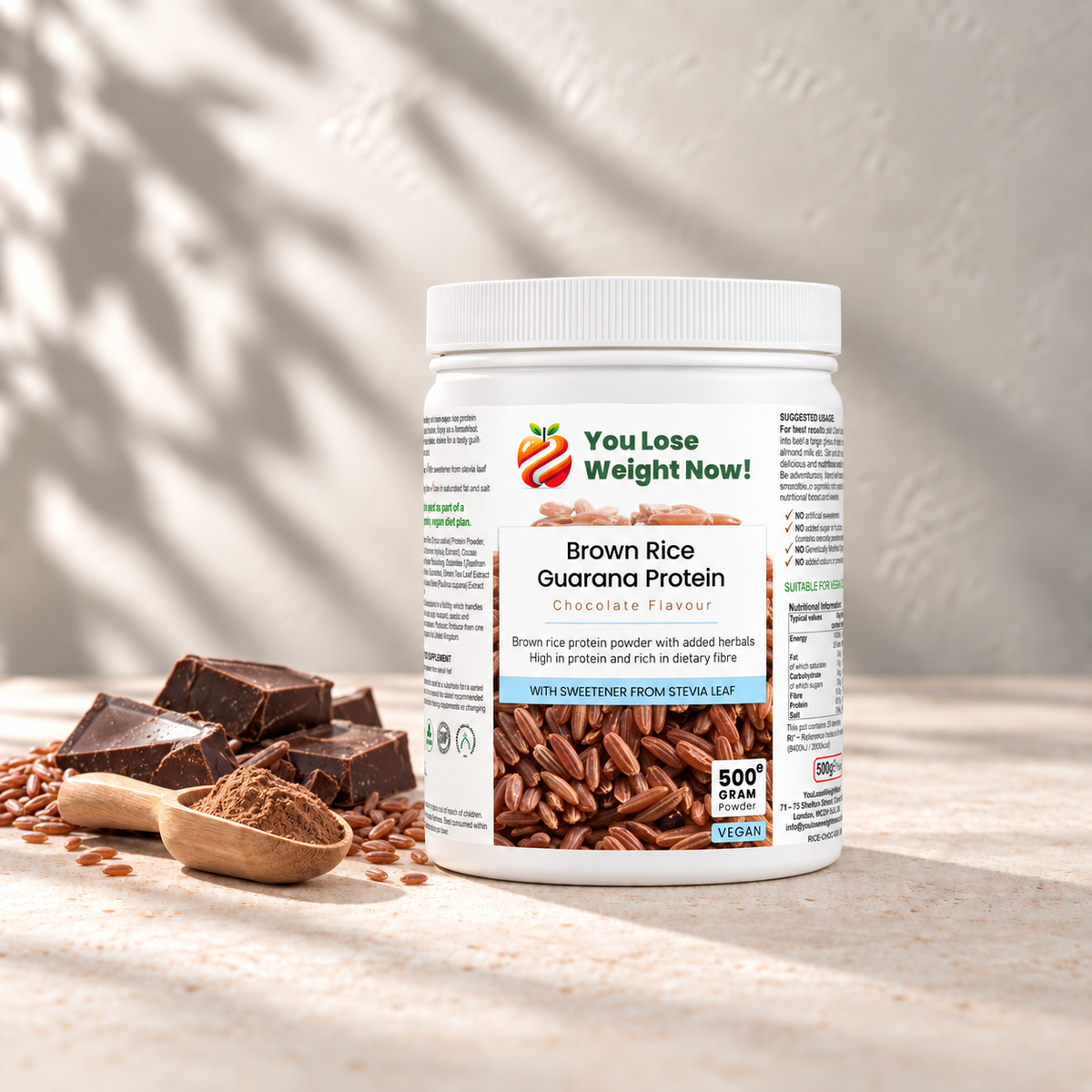 Brown Rice Guarana Protein — Chocolate Flavour
