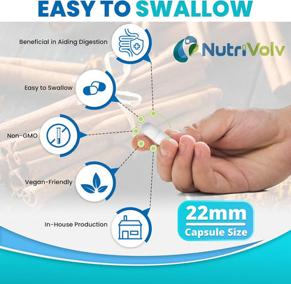 Cinnamon 2000Mg Herbal Supplement Supports Healthy Blood Sugar Glucose Levels, M