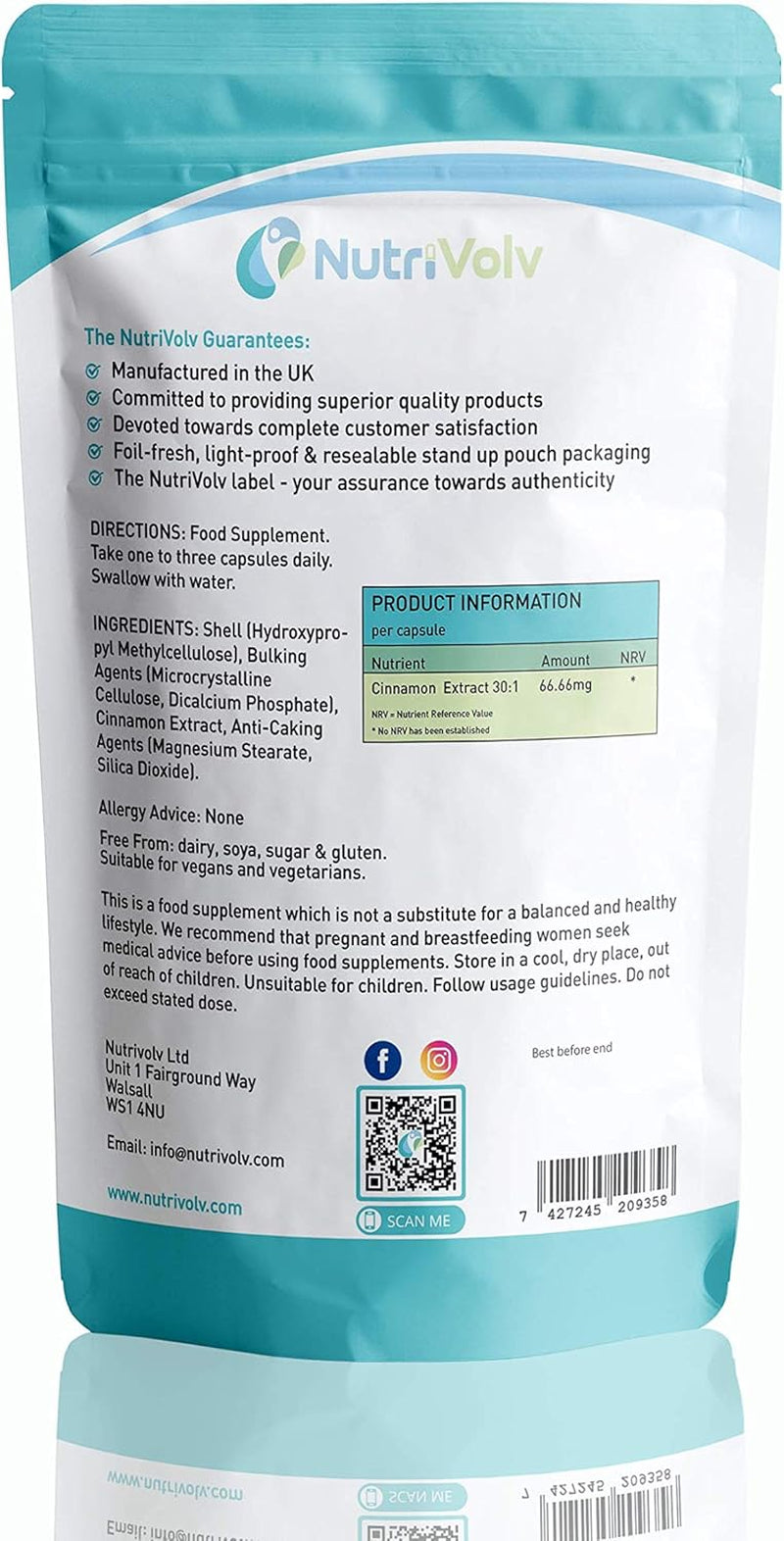 Cinnamon 2000Mg Herbal Supplement Supports Healthy Blood Sugar Glucose Levels, M