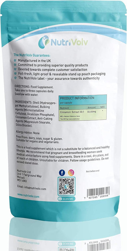 Cinnamon 2000Mg Herbal Supplement Supports Healthy Blood Sugar Glucose Levels, M