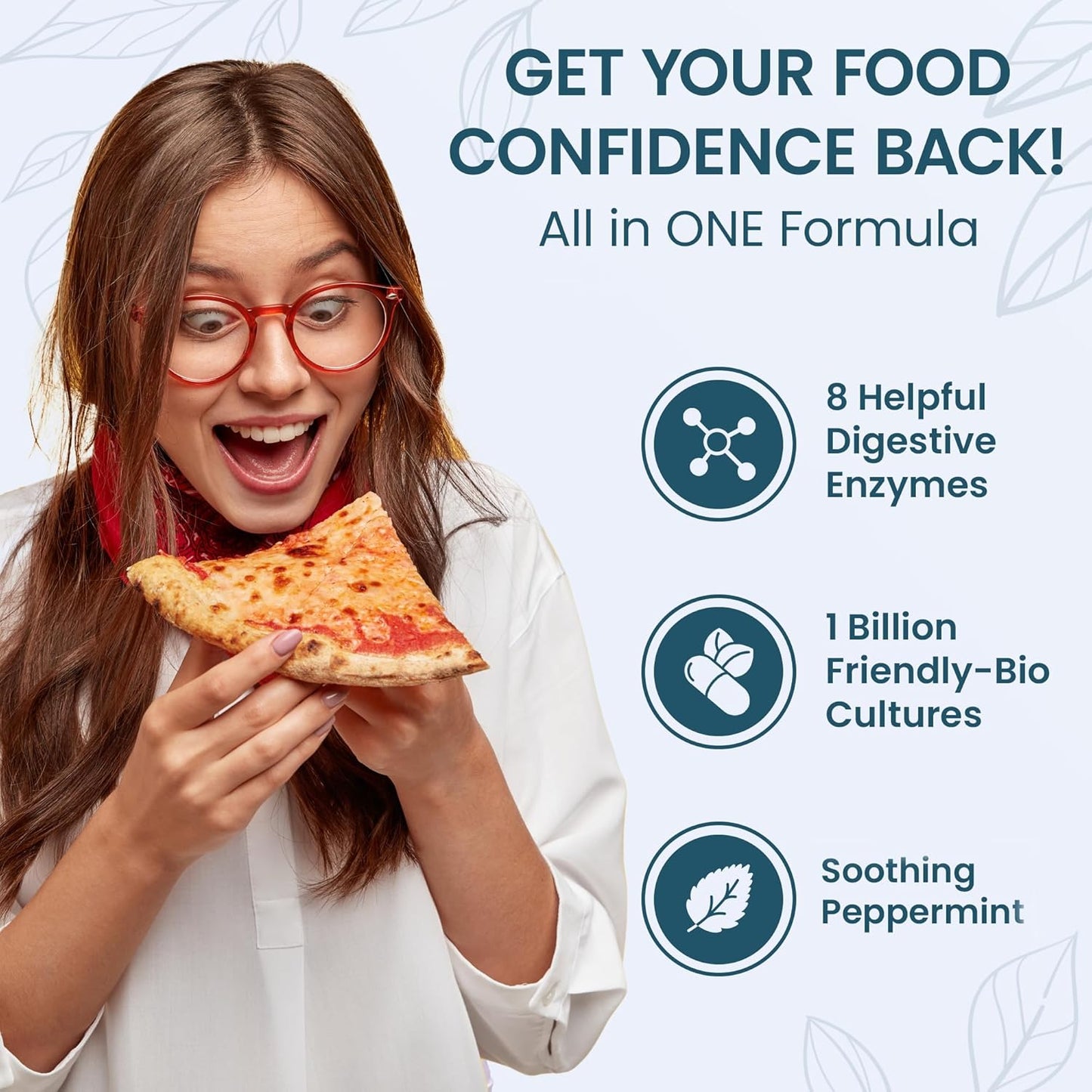 Award Winning 10-In-1 Digestive Enzyme Supplements | Made in the UK | Probiotics & Peppermint Oil for Gut Health, Bloating Relief and Belly Reduction | One Vegan Capsule per Meal | 60 Capsules