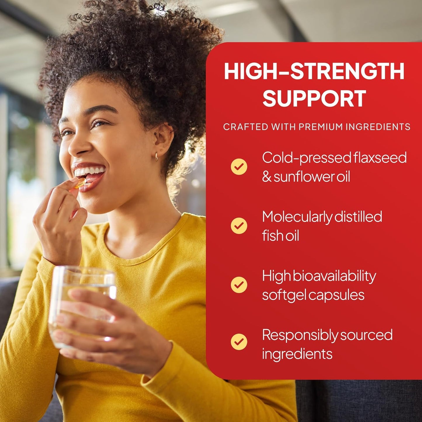 Omega 3, 6, & 9 1000Mg Fish Oil | Supplement Providing Fish Oil, Flaxseed Oil & Sunflower Oil | Contains ALA, EPA & DHA | UK Made (120 Capsules)