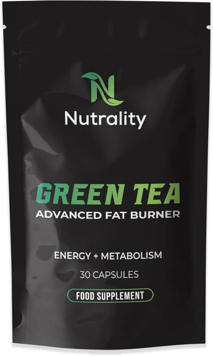 Green Tea Advanced Fat Burner Supplement | for Men & Women | Weight Management, Metabolism Boost & Appetite Suppressant | 30 Vegan Capsules