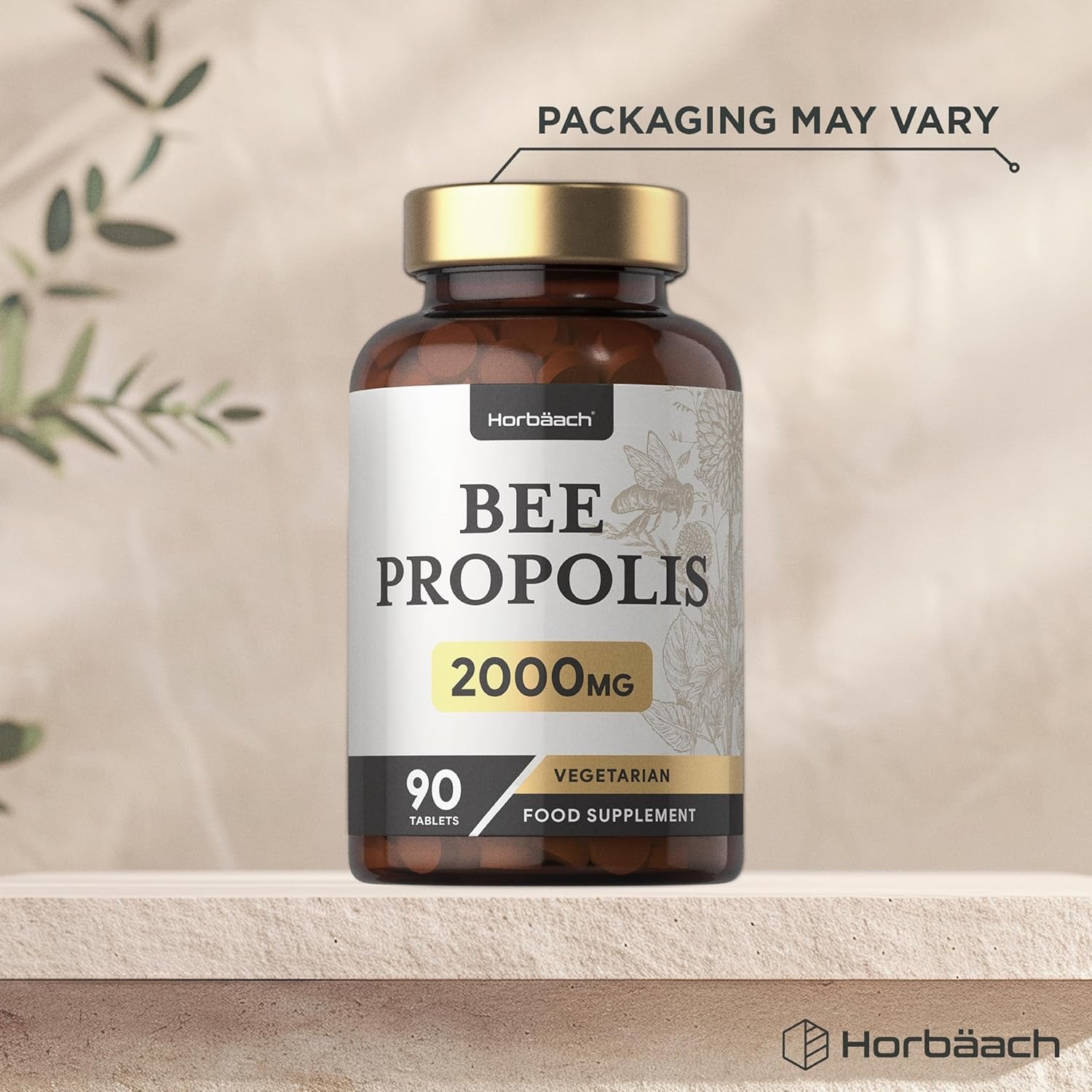 Bee Propolis Tablets 2000Mg | Flavonoids Propolis Supplement | 90 Vegetarian Tablets | High Strength 5:1 Extract | by