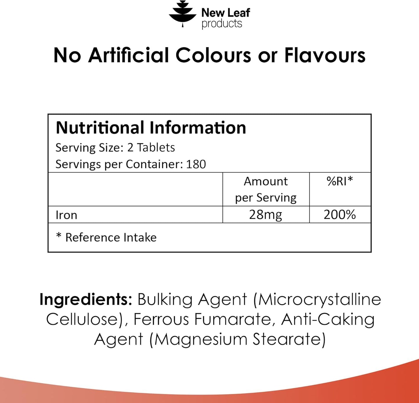 Gentle Iron Tablets 28Mg High Strength Ferrous Fumarate Iron - Vegan Iron Supplements for Men and Womens Health - Reduction in Tiredness and Fatigue, Supports Immune, Health and Energy