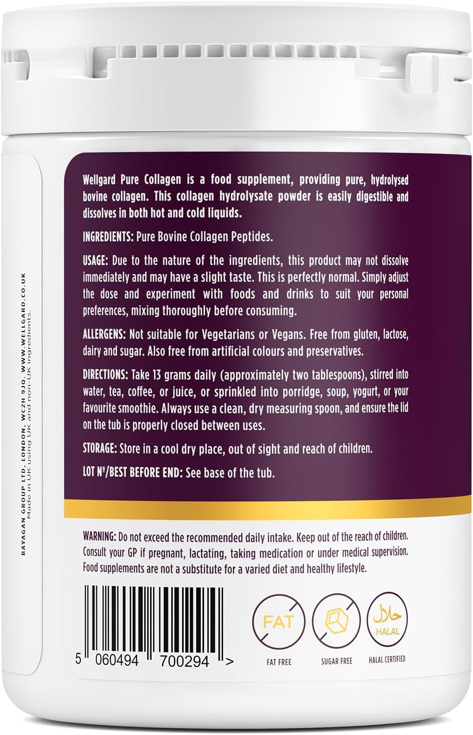 Collagen Powder, Gold Standard Bovine Collagen Peptides Powder by  - High Levels of the 8 Essential Amino Acids, Collagen Supplements, Halal & Kosher, Made in UK