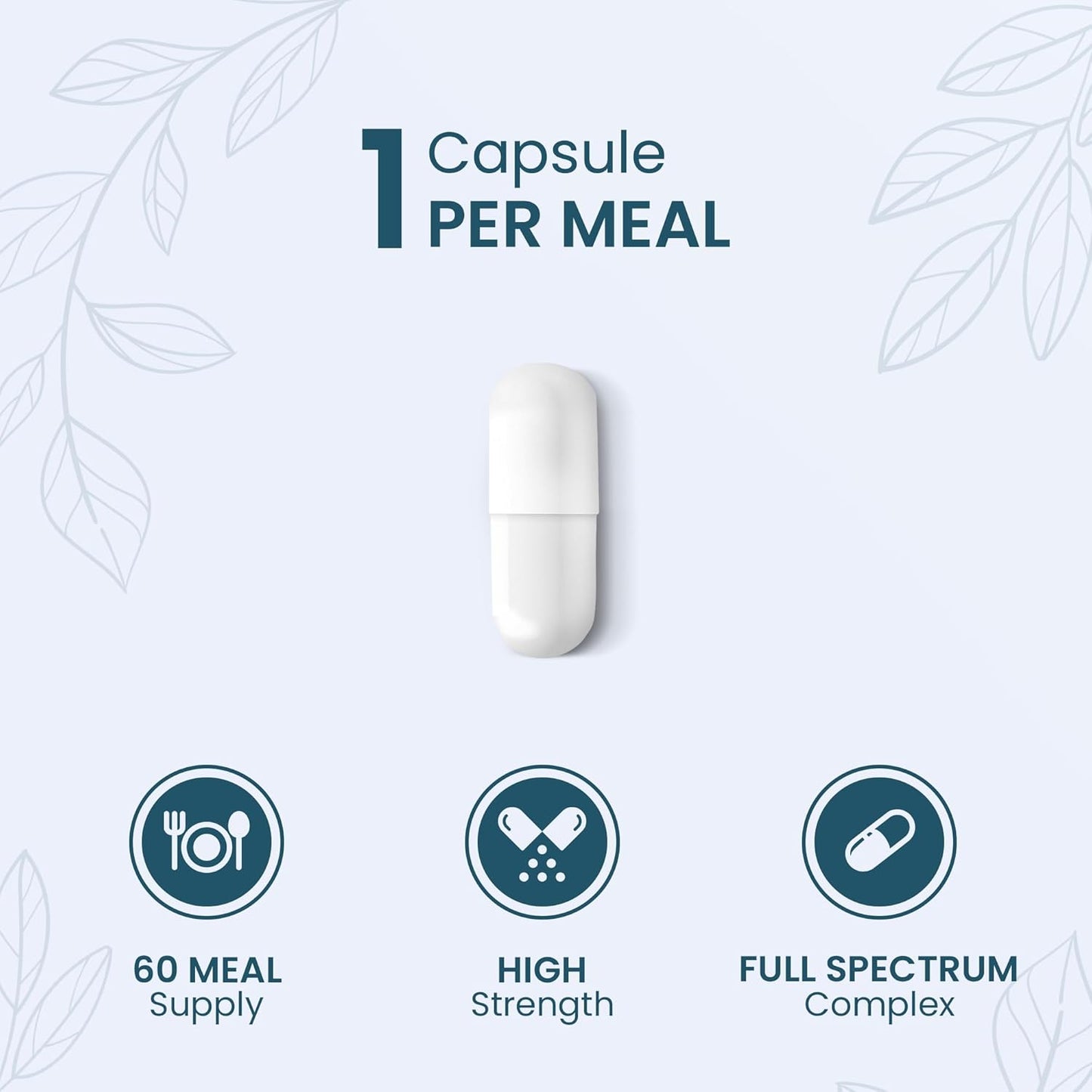 Award Winning 10-In-1 Digestive Enzyme Supplements | Made in the UK | Probiotics & Peppermint Oil for Gut Health, Bloating Relief and Belly Reduction | One Vegan Capsule per Meal | 60 Capsules