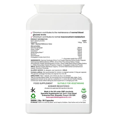 GARCINIA CAMBOGIA Slimmer’S Complex - Weight Loss & Appetite Control - 90 Caps